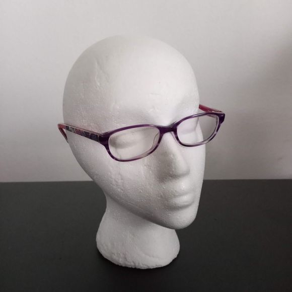 Vintage VERA BRADLEY Eyeglasses Purple Pink Impressionista ADA Rectangle Plastic - Picture 1 of 9